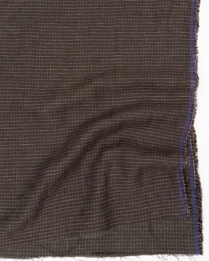 Espresso Check Yarn Dyed Linen/Cotton Blend
