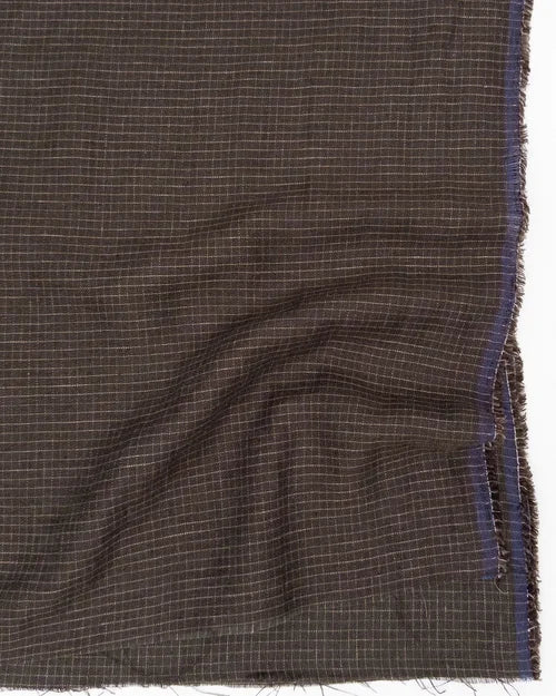 Espresso Check Yarn Dyed Linen/Cotton Blend