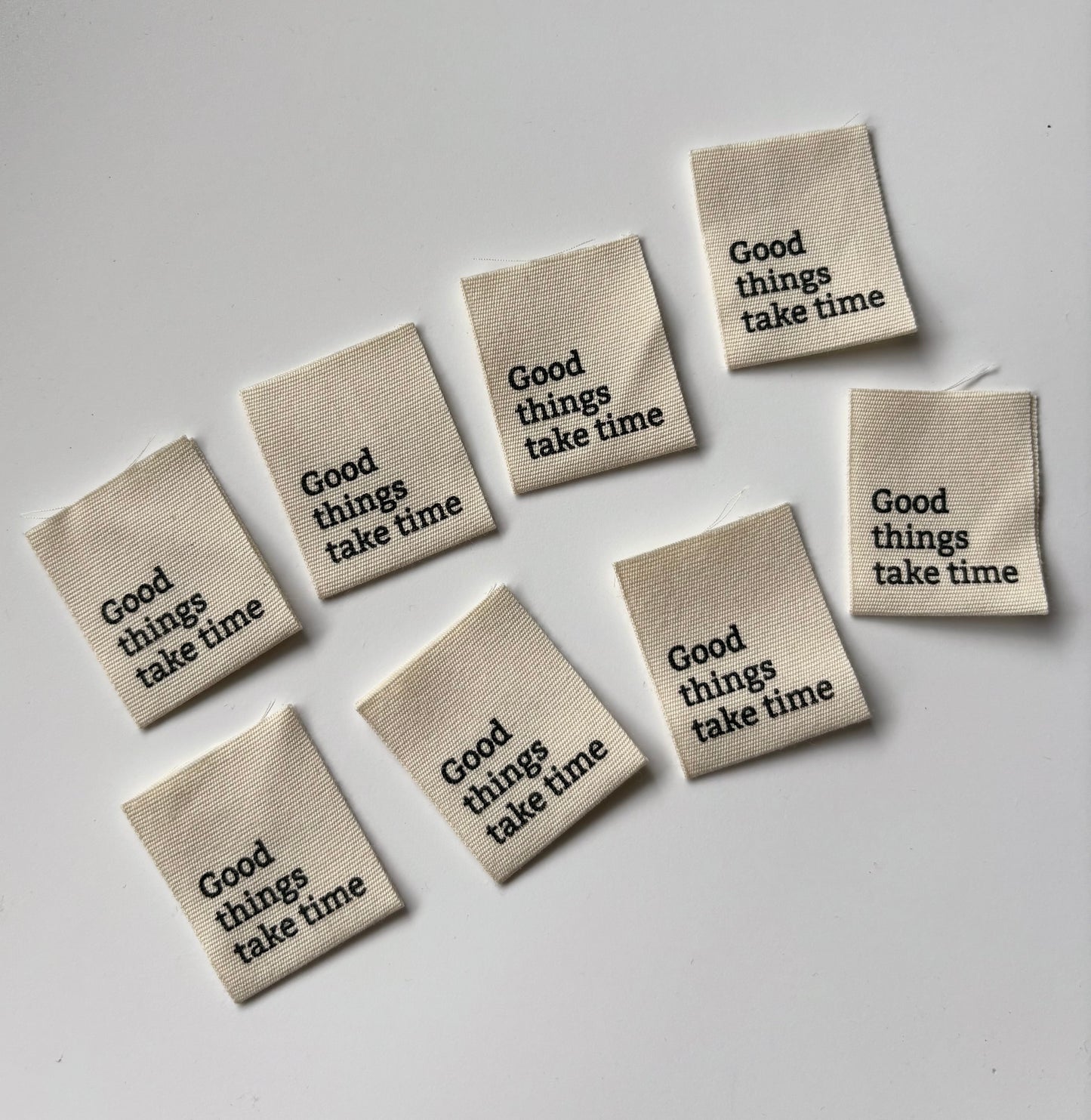 Cotton Labels - Good Things Take Time