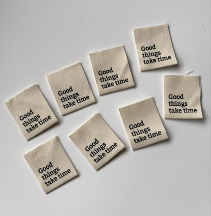 Cotton Labels - Good Things Take Time