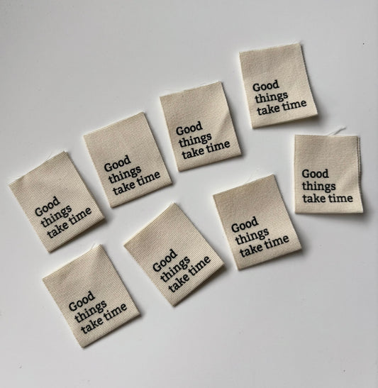 Cotton Labels - Good Things Take Time