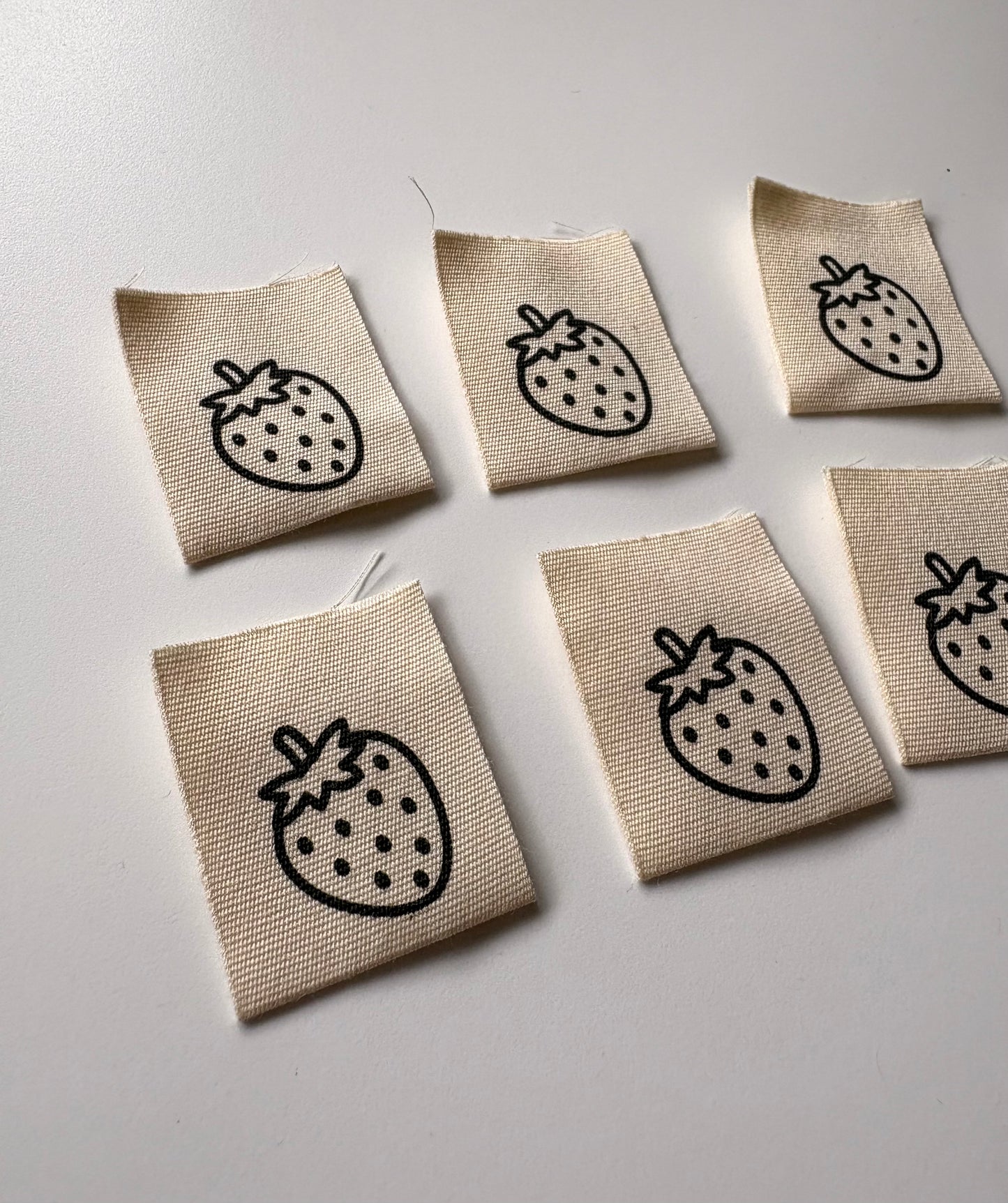 Cotton Labels - Strawberries