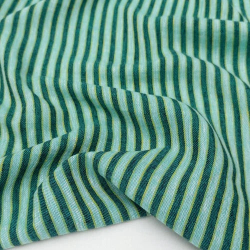 Honeydew Stripe Yarn Dyed Linen/Cotton Blend