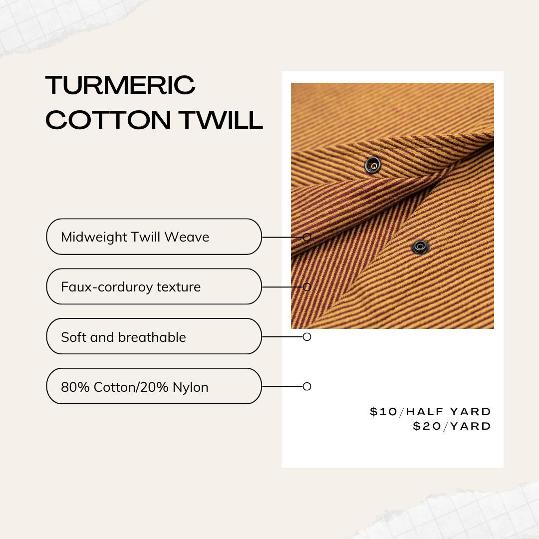 Turmeric ANIAN Recycled Cotton Twill