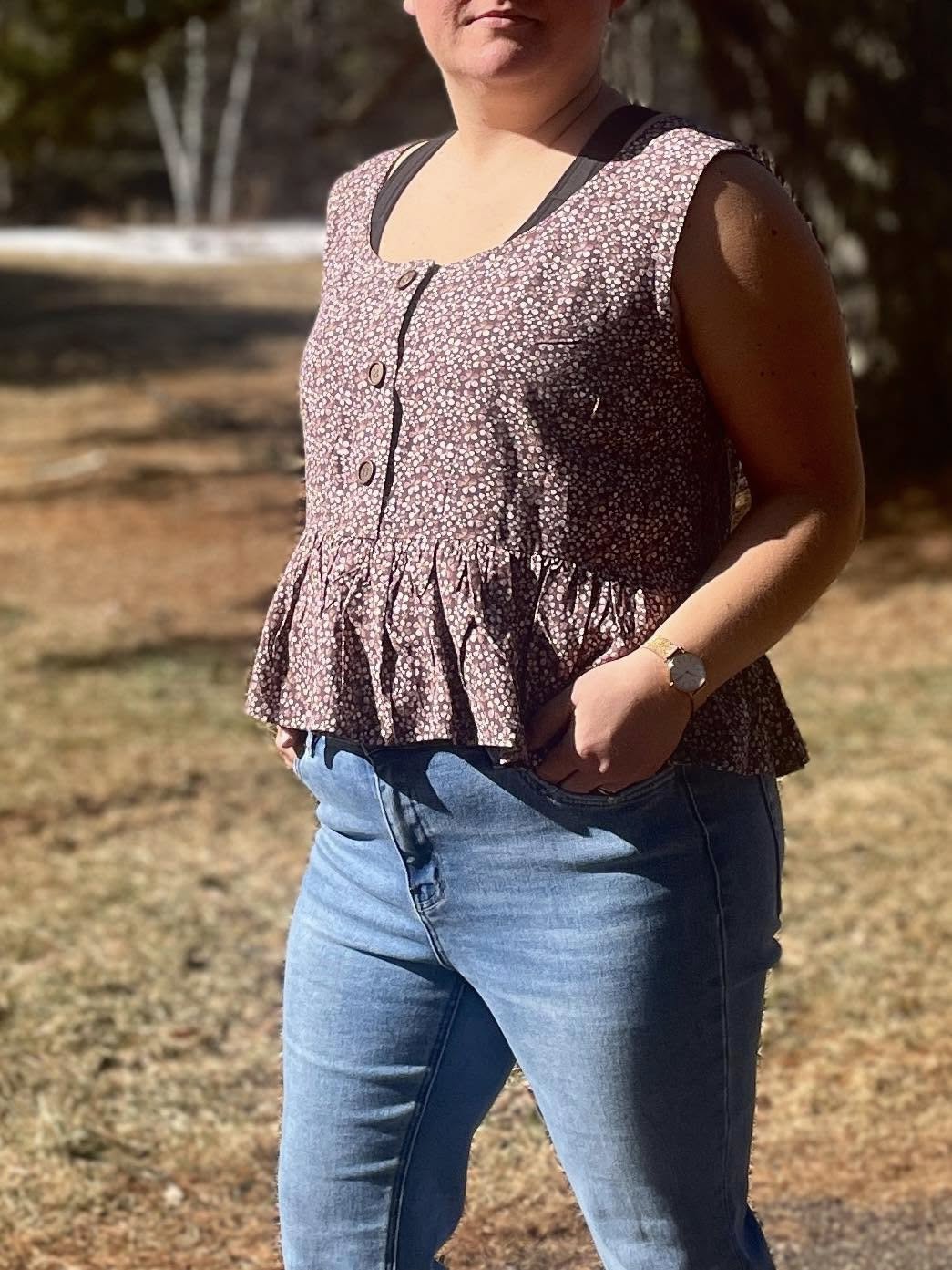 Bloom Button Top and Dress Sewing Pattern