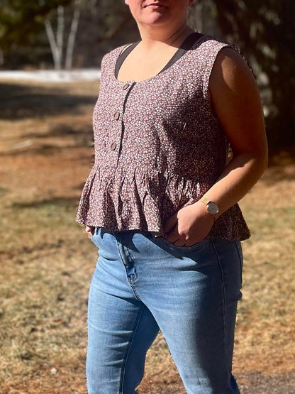 Bloom Button Top and Dress Sewing Pattern