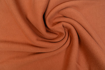 Organic Cotton Sweatshirt Fleece & Rib - Rust