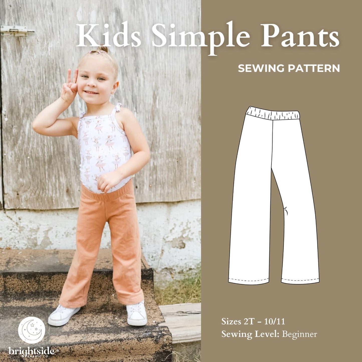 Kids Simple Pants Sewing Pattern