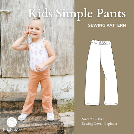 Kids Simple Pants Sewing Pattern