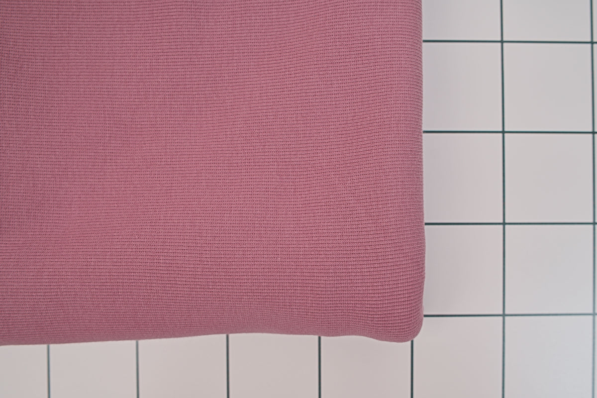 Organic Cotton Sweatshirt Fleece & Rib - Sea Rose