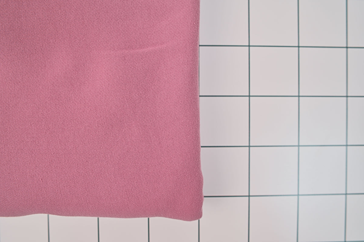 Organic Cotton Sweatshirt Fleece & Rib - Sea Rose