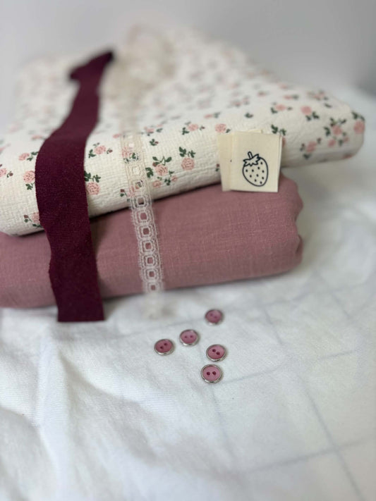 Cottage Floral Jacquard Cotton - Country Rose