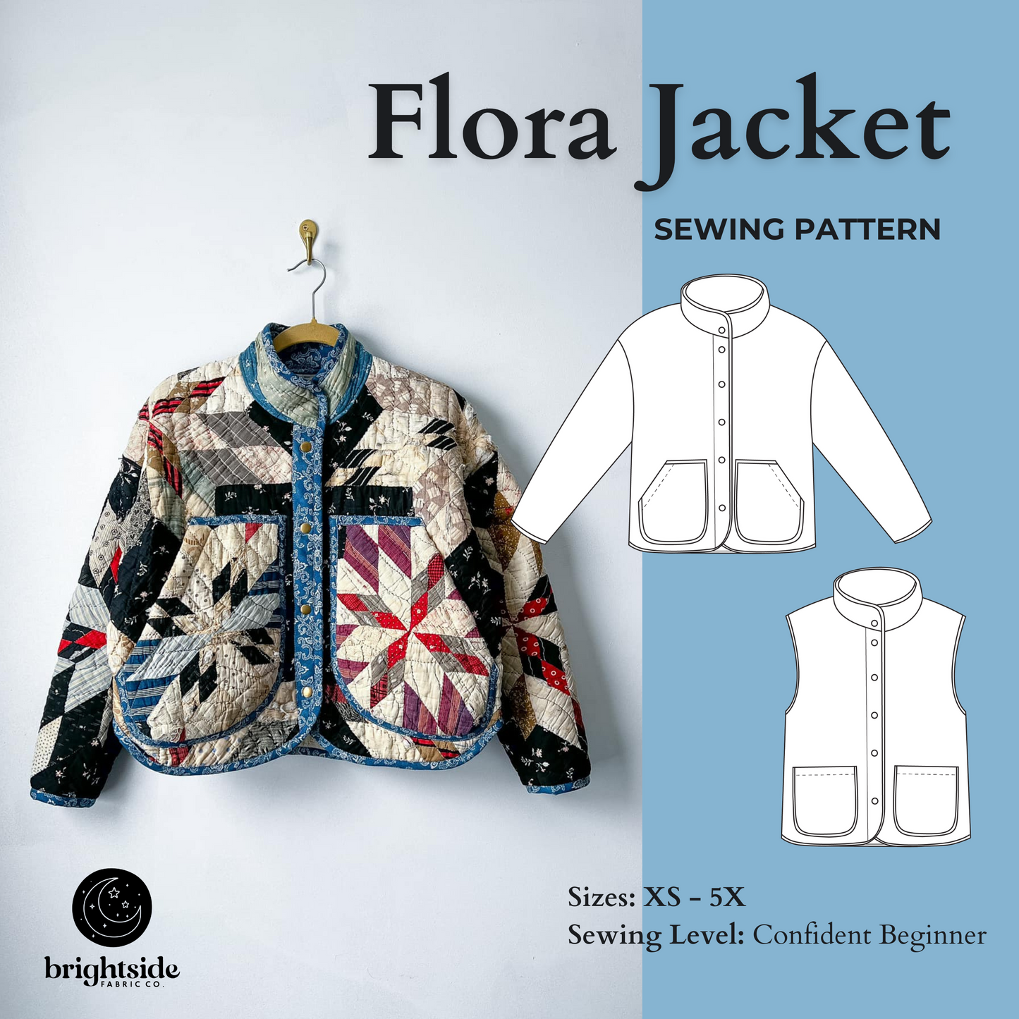 Flora Jacket and Vest Sewing Pattern