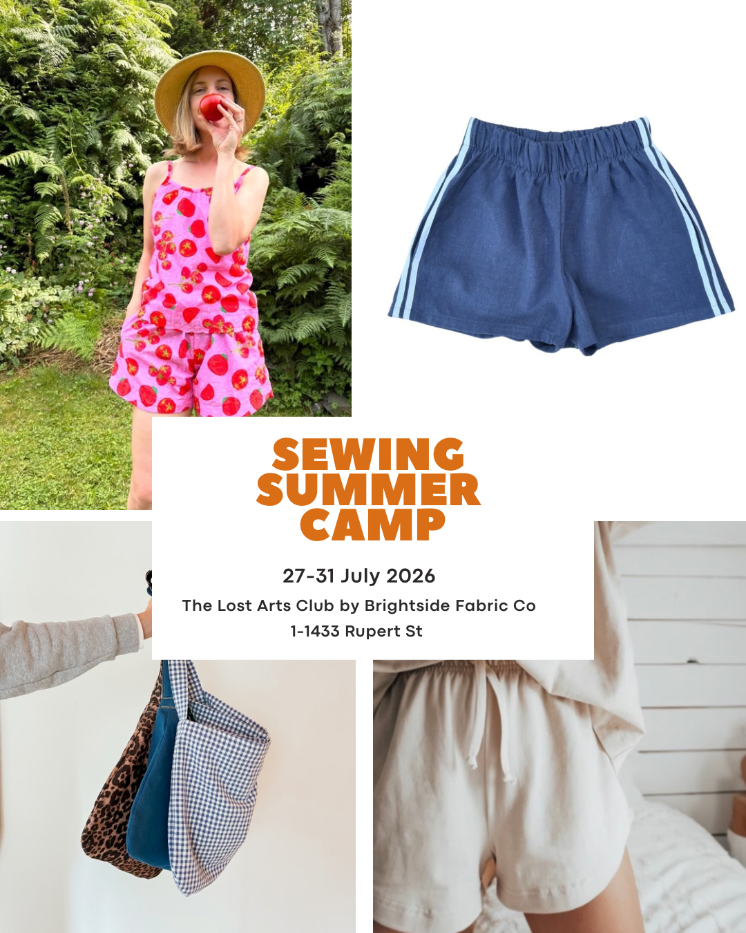 Sewing Summer Camp - Week of July 27th - 31st