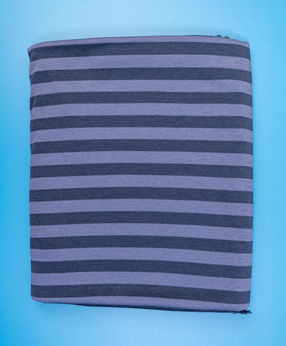 Striped Cotton Jersey - Navy/Blueberry