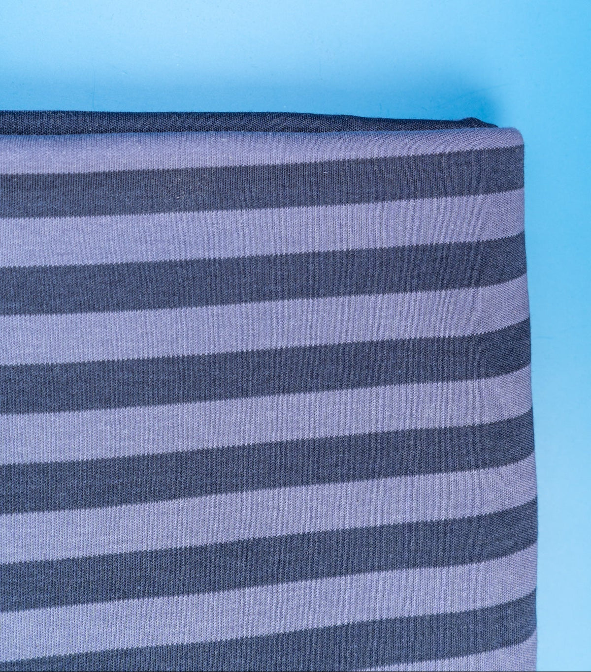 Striped Cotton Jersey - Navy/Blueberry