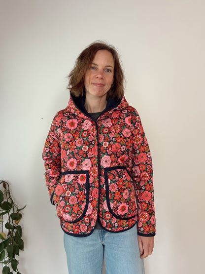 Floral Puffer Hooded Flora Jacket - Small