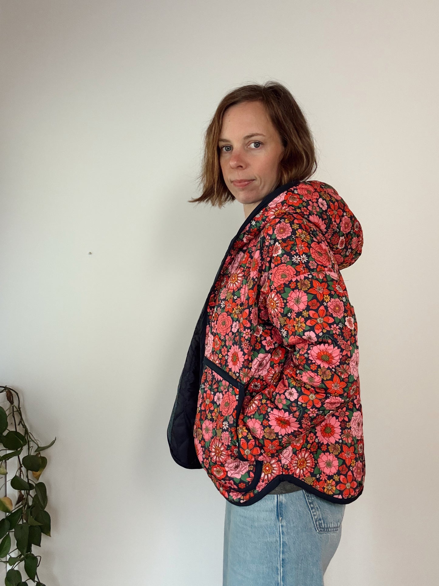 Floral Puffer Hooded Flora Jacket - Small