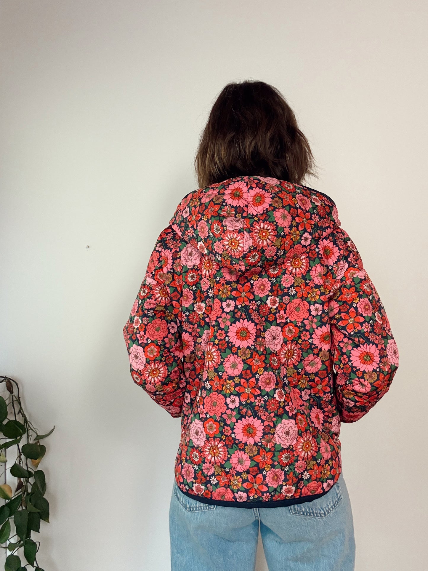Floral Puffer Hooded Flora Jacket - Small