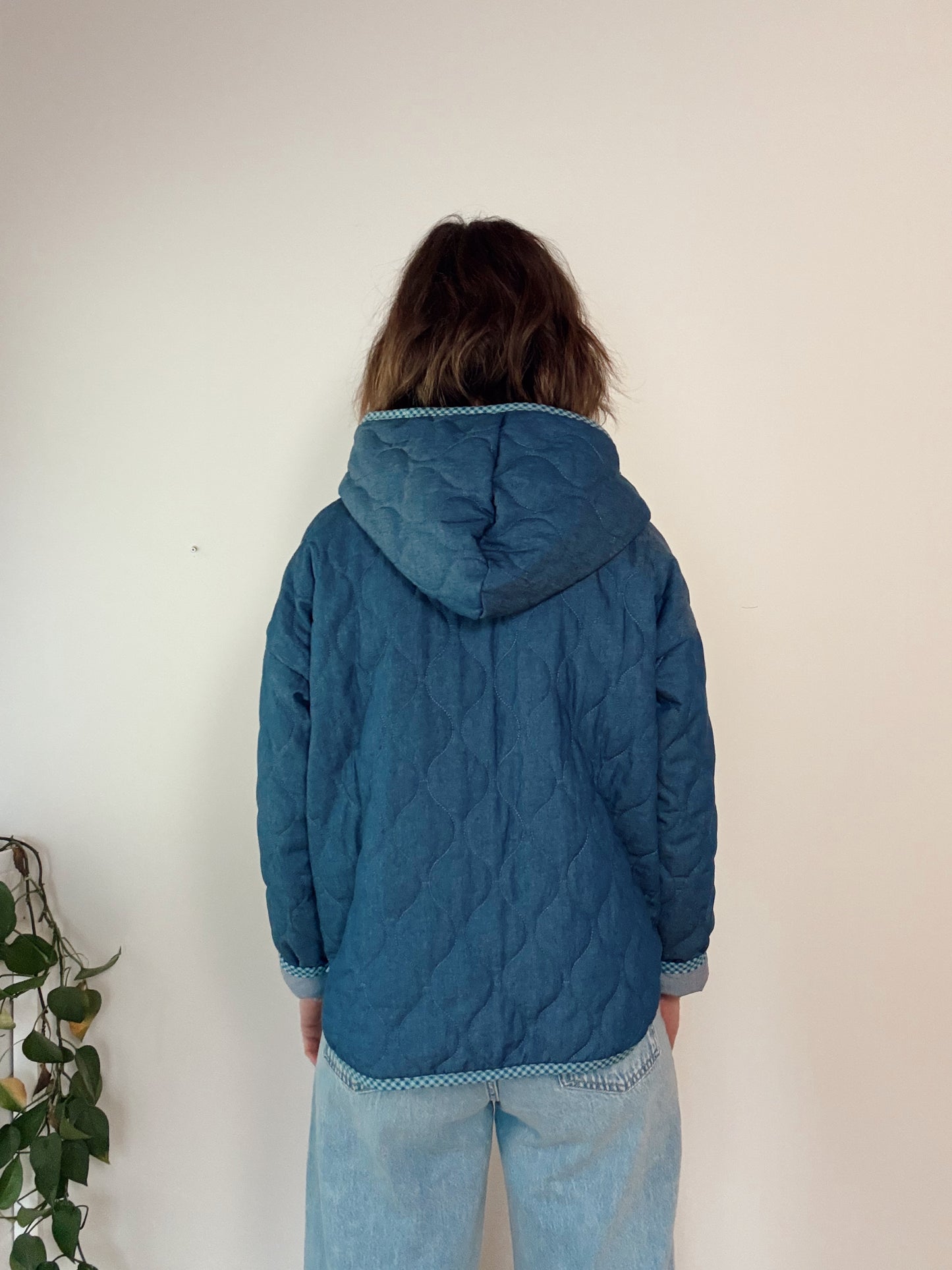 Quilted Chambray Flora Jacket Sample - Small