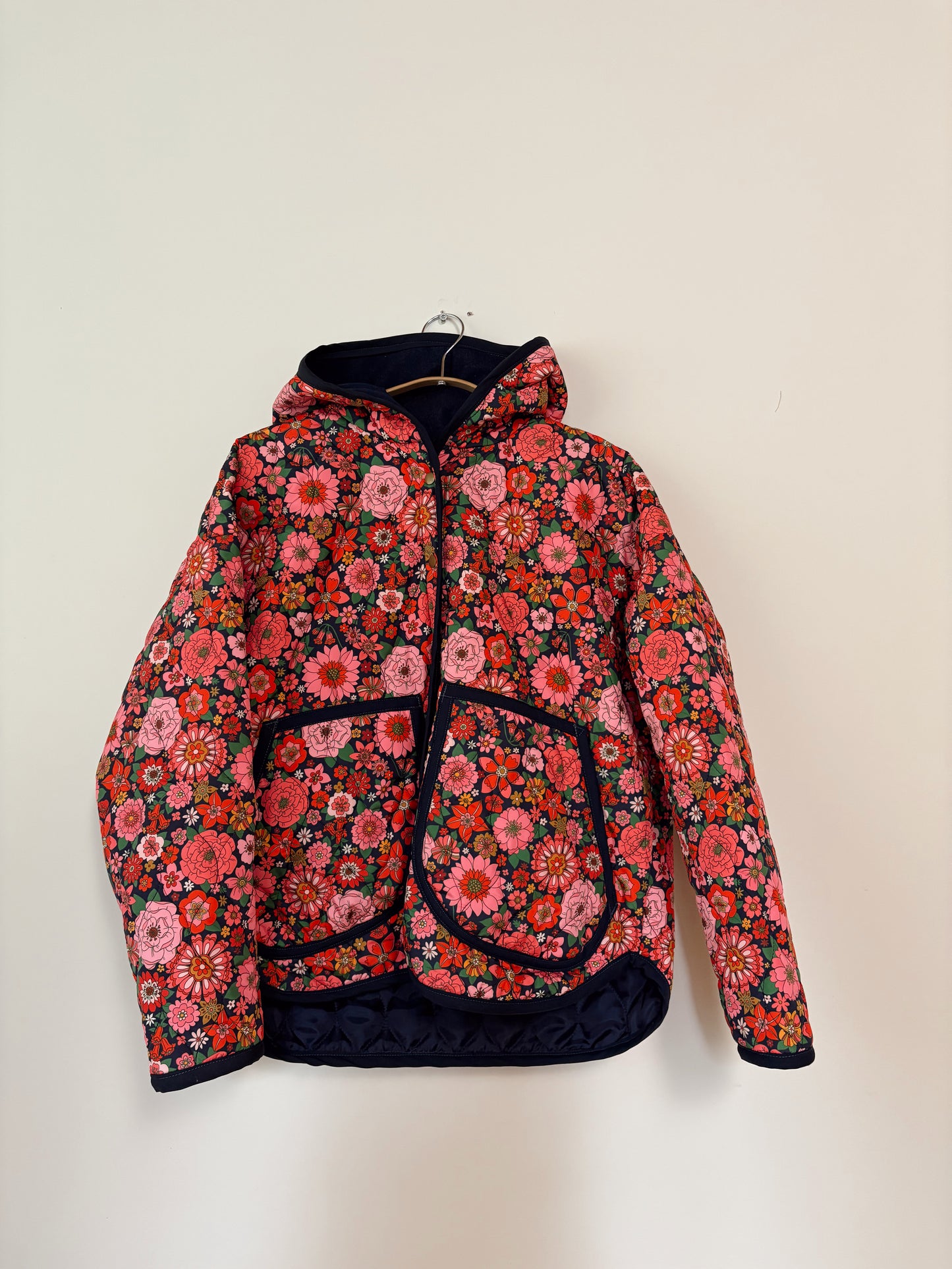 Floral Puffer Hooded Flora Jacket - Small