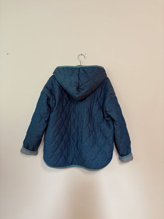 Quilted Chambray Flora Jacket Sample - Small