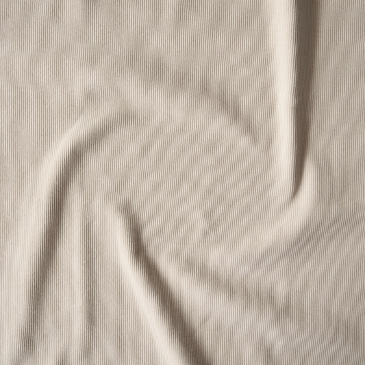 Organic Cotton Spandex Rib - Biscotti