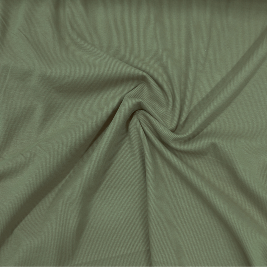 Organic Cotton Spandex Rib - Olive