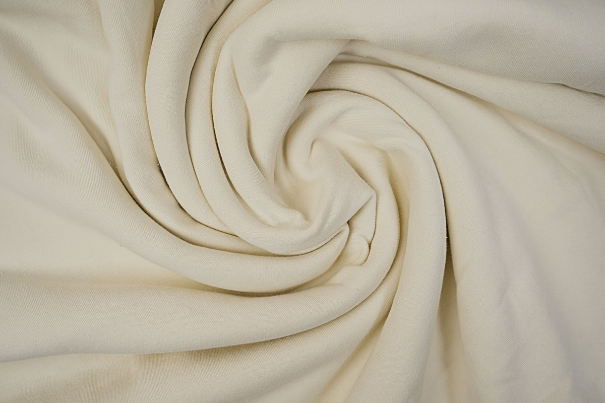 Organic Cotton Sweatshirt Fleece & Rib - Oyster