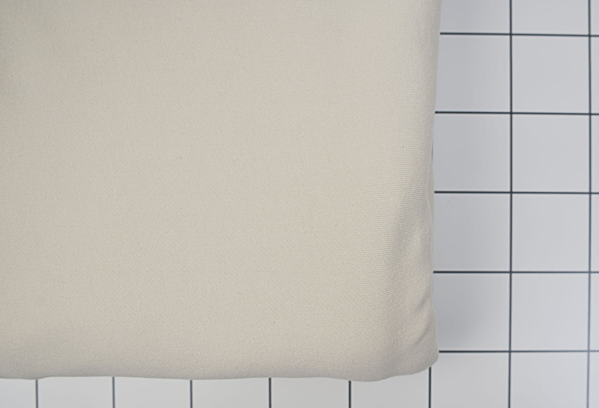 Organic Cotton Sweatshirt Fleece & Rib - Oyster