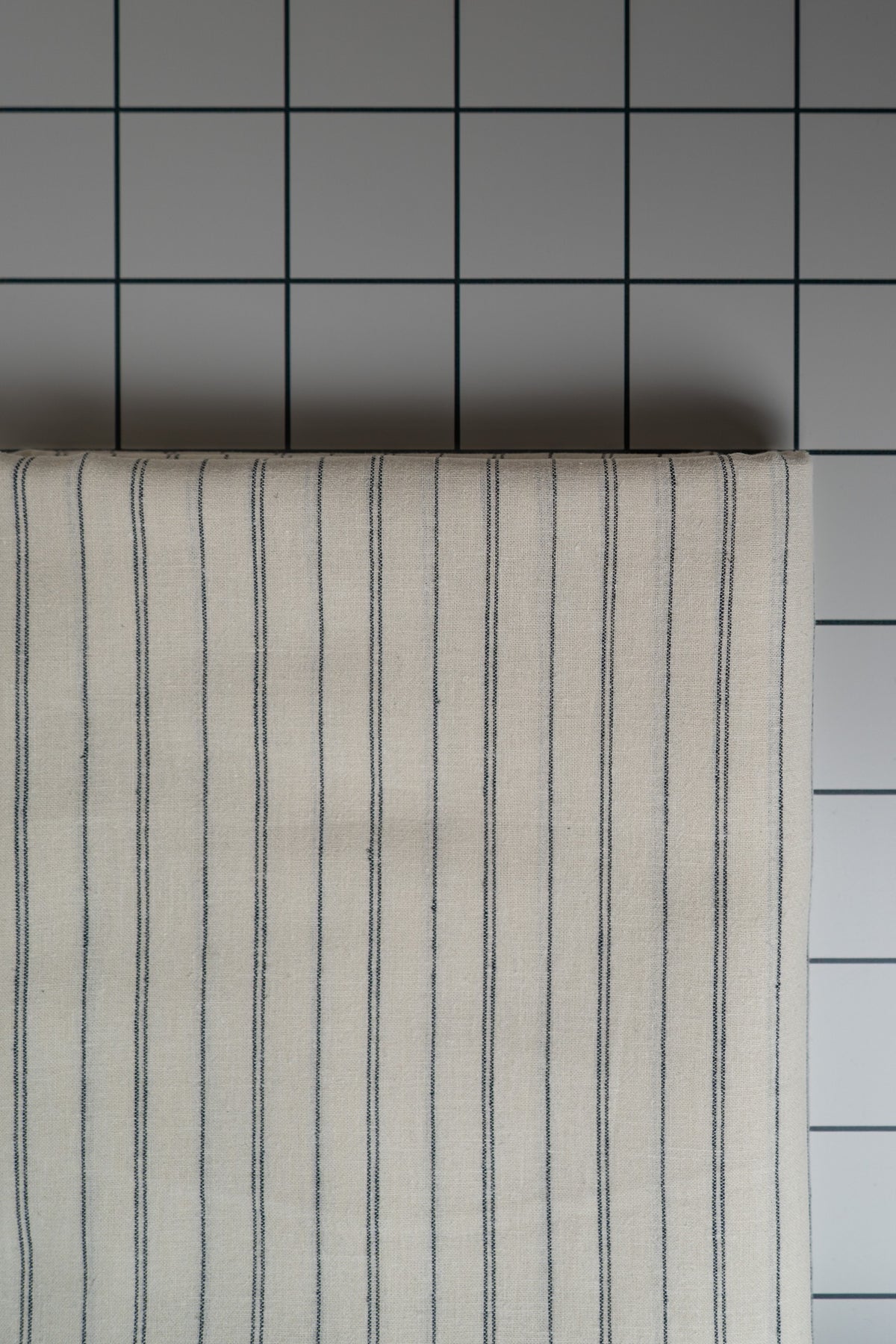 Hemp/Organic Cotton Stripe Chambray - Ivory