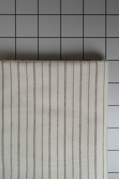 Hemp/Organic Cotton Stripe Chambray - Ivory