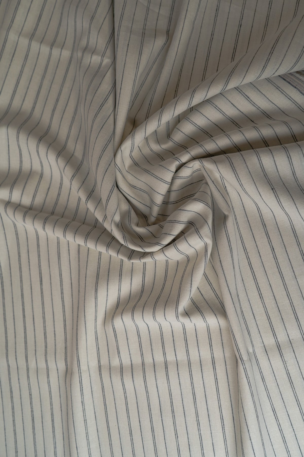 Hemp/Organic Cotton Stripe Chambray - Ivory