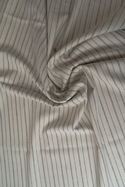 Hemp/Organic Cotton Stripe Chambray - Ivory
