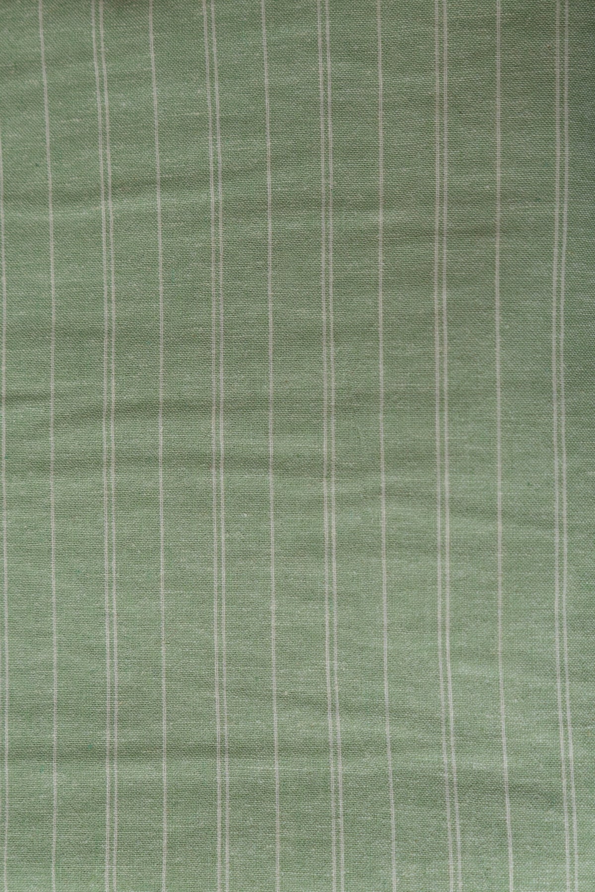 Hemp/Organic Cotton Stripe Chambray - Green