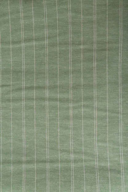 Hemp/Organic Cotton Stripe Chambray - Green