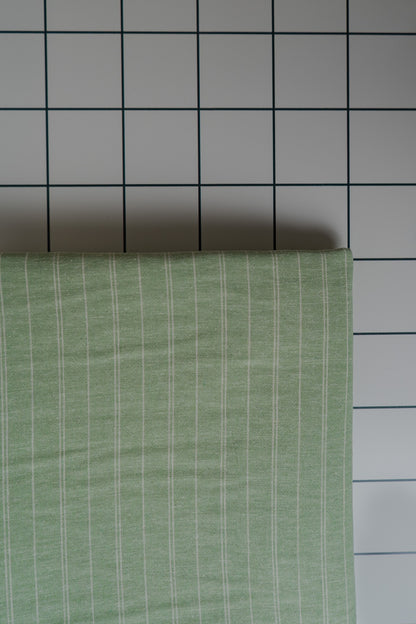 Hemp/Organic Cotton Stripe Chambray - Green