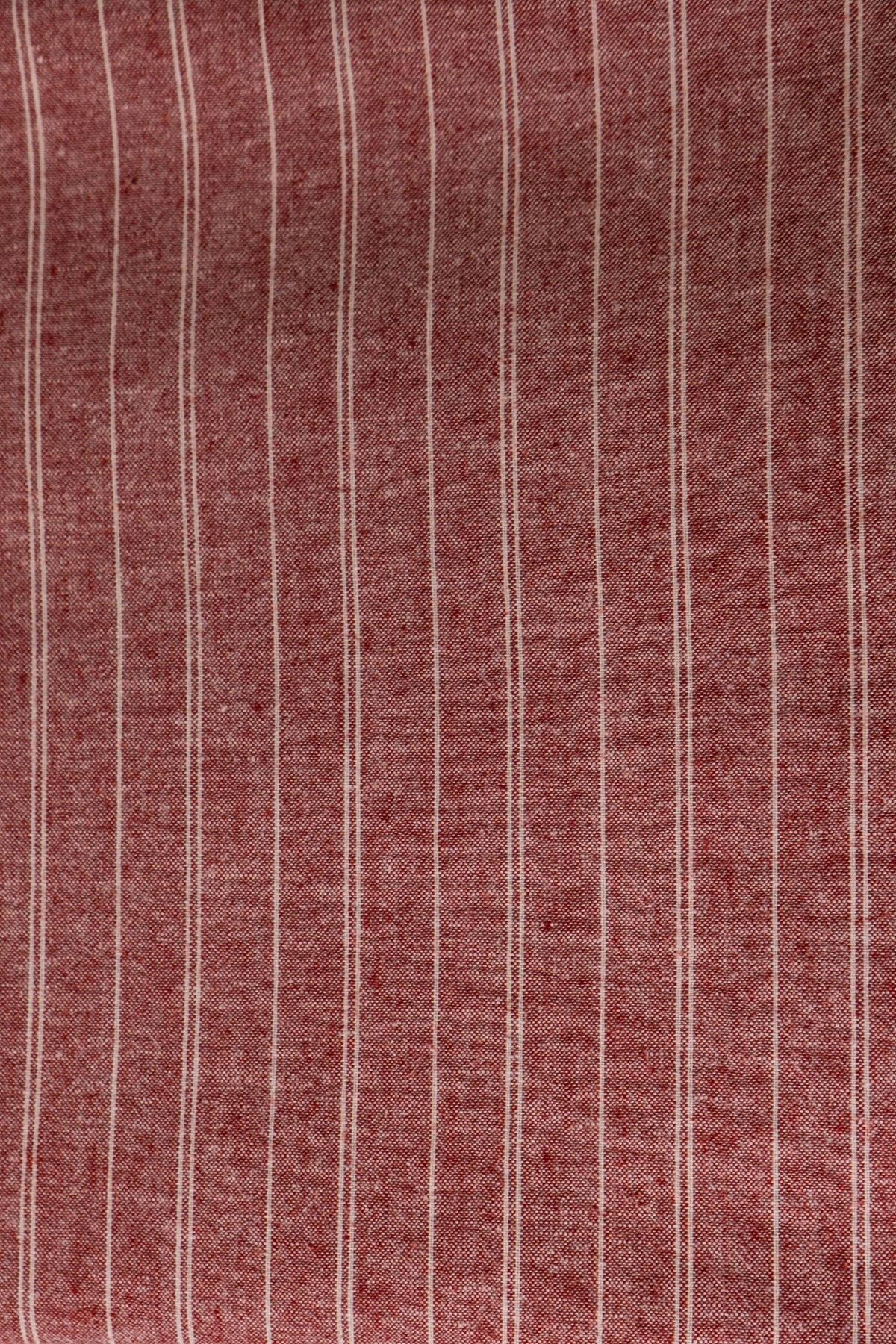 Hemp/Organic Cotton Stripe Chambray - Red
