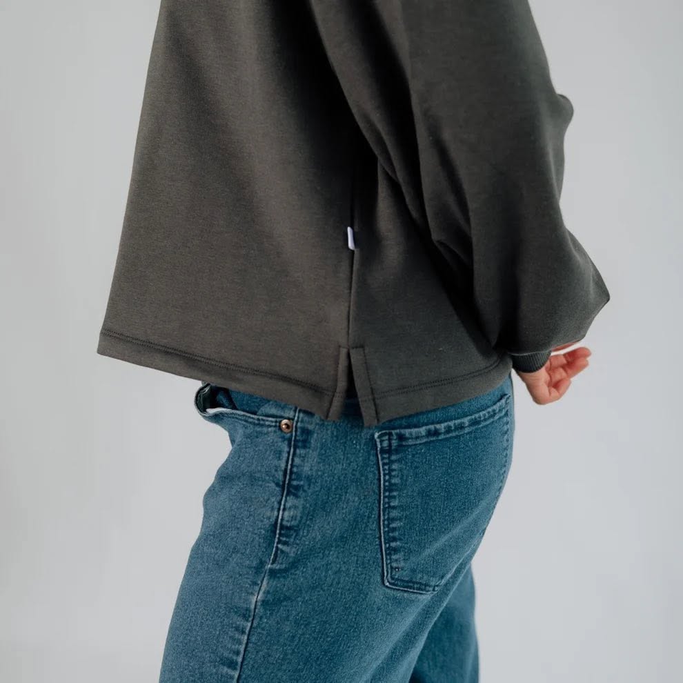 Asphalt Soothe Knit Fleece & Rib