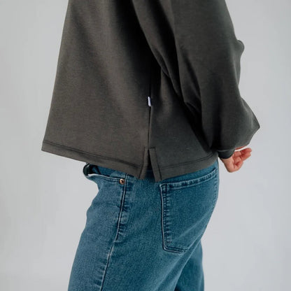 Asphalt Soothe Knit Fleece & Rib