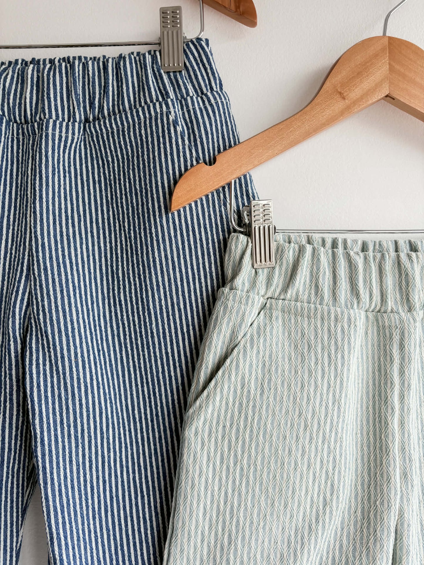 Railroad Stripe Diamond Denim - Light Wash