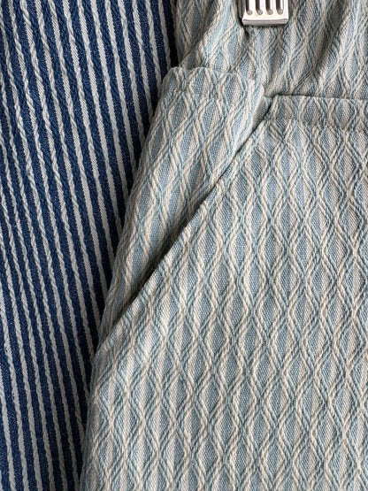 Railroad Stripe Diamond Denim - Light Wash