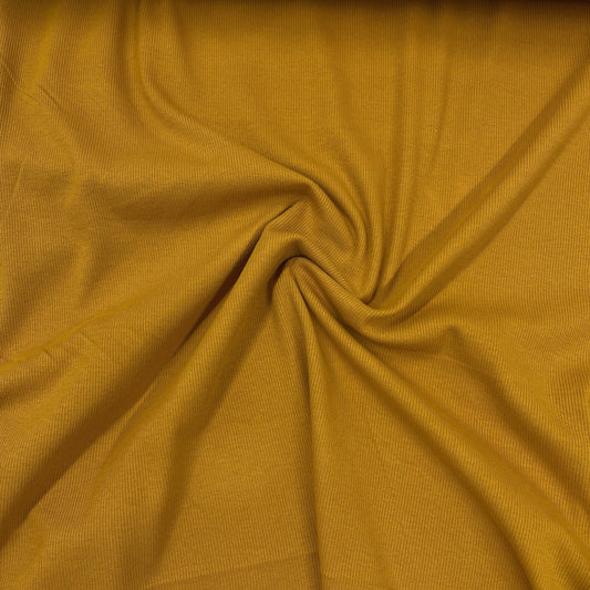 Organic Cotton Spandex Rib - Mustard