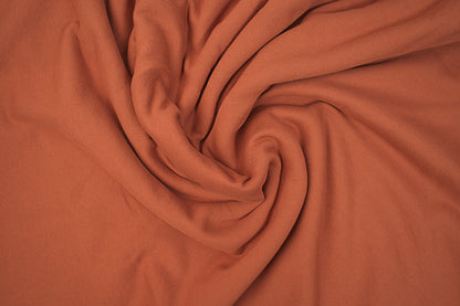 Organic Cotton Sweatshirt Fleece & Rib - Rust