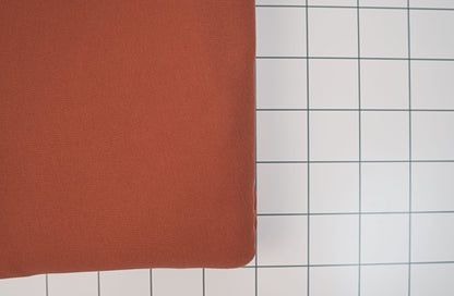 Organic Cotton Sweatshirt Fleece & Rib - Rust