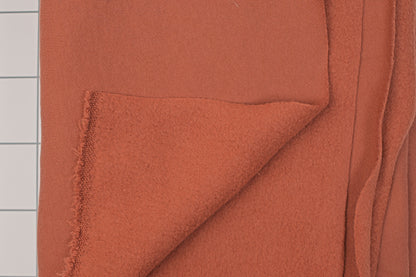 Organic Cotton Sweatshirt Fleece & Rib - Rust
