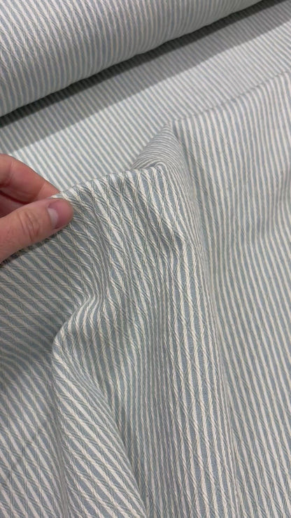 Railroad Stripe Diamond Denim - Light Wash