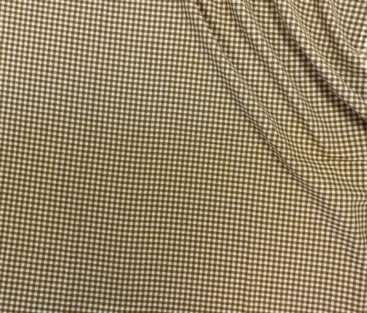 Heritage Gingham Linen/Cotton Blend - Tea