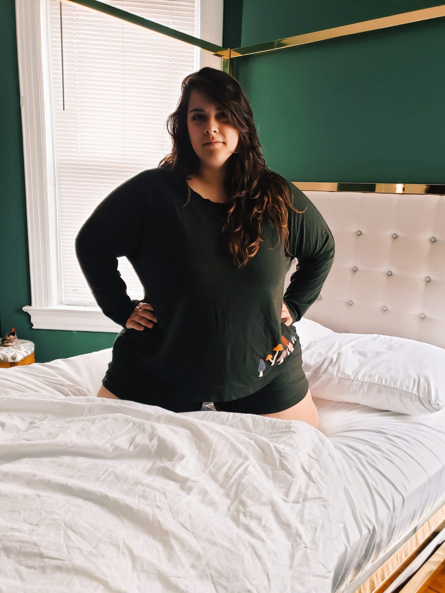 modelling top and shorts