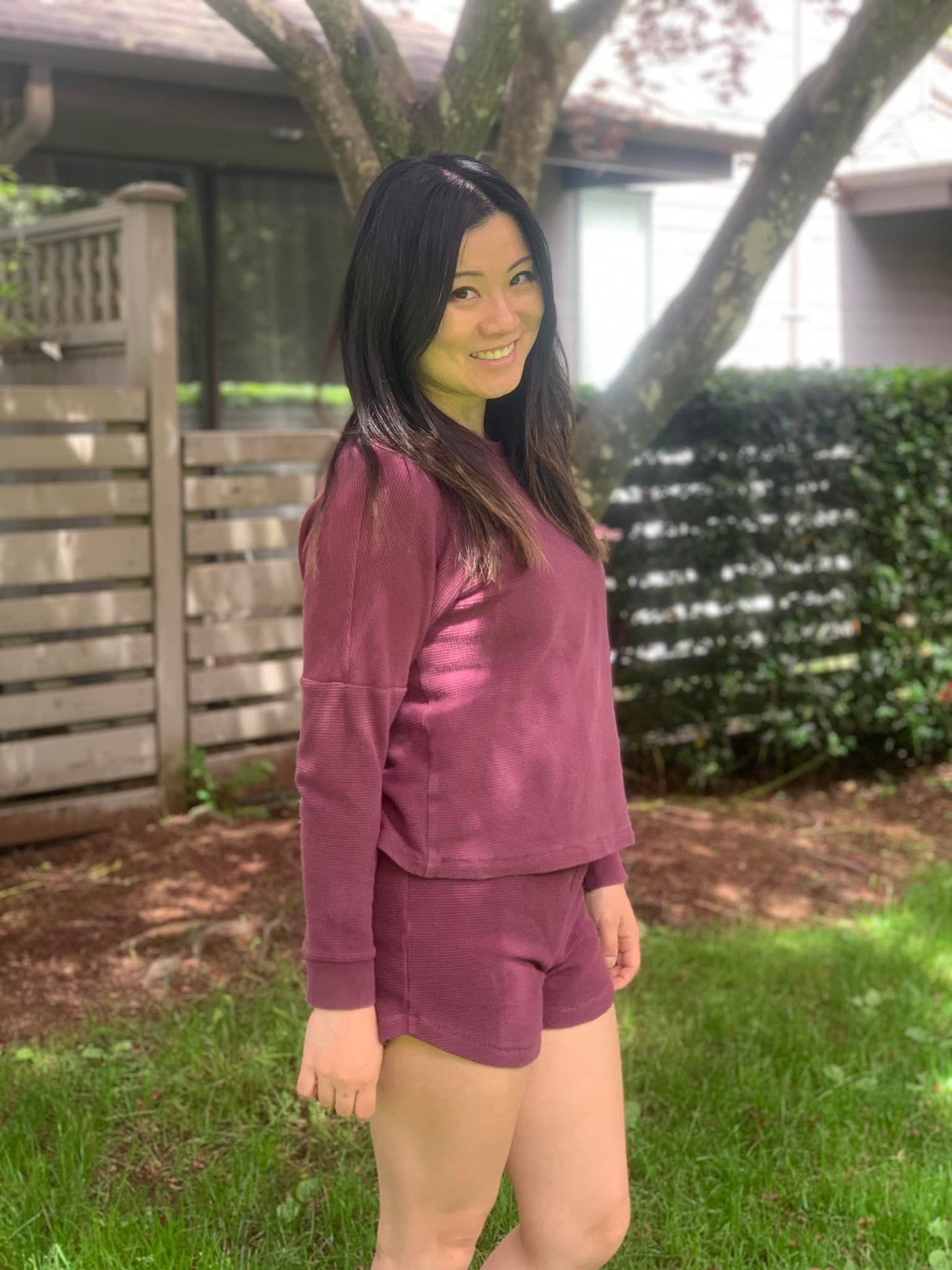 modelling top and shorts